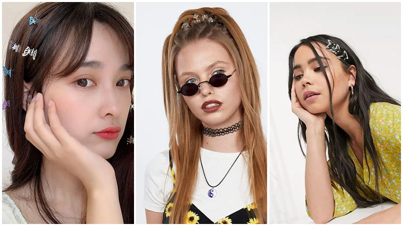 گل سر های پروانه ای استایل Y2K